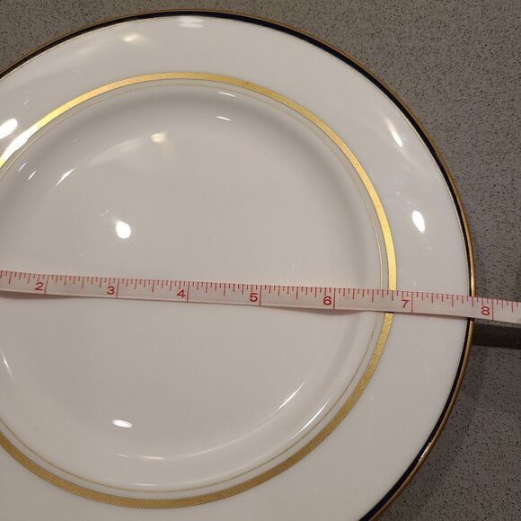 NWT Kate Spade by Lenox Library Lane Navy salad plates - Picture 4 of 4